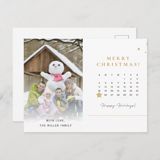 おもしろいクリスマスカード写真アイディアはがき シーズンポストカード (正面/裏面)