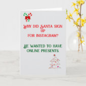 おもしろいクリスマスカード カード (黄色い花)