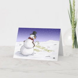 おもしろいクリスマスカード:サンタが来た シーズンカード