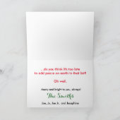 おもしろいクリスマスカード シーズンカード (内部)