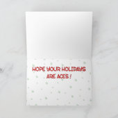 おもしろいクリスマスカード：トナカイ遊戯 シーズンカード (内部)