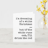 おもしろいクリスマスカード、ワインラバー引用文 カード (黄色い花)