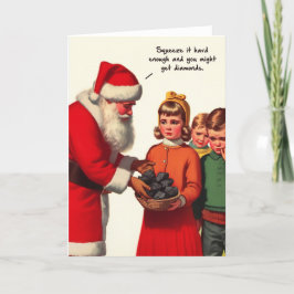 おもしろいクリスマスカード – ヴィンテージ絵画サンタ シーズンカード