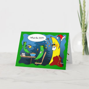 おもしろいクリスマスカード 休日のバナナグリーティング シーズンカード