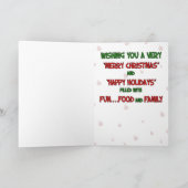 おもしろいクリスマスカード:冷蔵庫の襲撃 シーズンカード (内部)