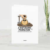 おもしろいクリスマスカード:生意気な小妖精や小人 シーズンカード (裏面)