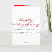 おもしろいクリスマスカード – Fat Man Stuck シーズンカード (裏面)