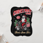 おもしろいクリスマスカード – Santa Claus Holiday Umous w カード (正面/裏面インサイチュ)