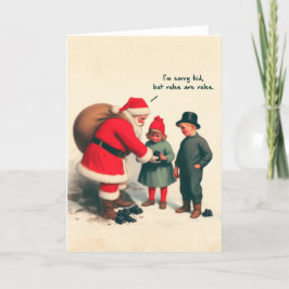 おもしろいクリスマスカード – Santa's いけな List Kids シーズンカード