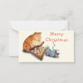 おもしろいクリスマスカー遊ド ノートカード (裏面)