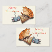 おもしろいクリスマスカー遊ド ノートカード (正面/裏面)
