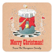 おもしろいクリスマスキャンドルクラフト紙カスタム