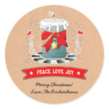 おもしろいクリスマスキャンドルクラフト紙カスタム