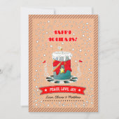 おもしろいクリスマスキャンドルクラフト紙 シーズンカード (正面)