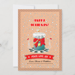 おもしろいクリスマスキャンドルクラフト紙 シーズンカード