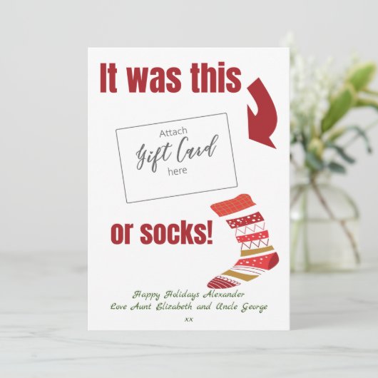 おもしろいクリスマスギフトカード保持者 (スタンド正面)