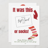 おもしろいクリスマスギフトカード保持者 (正面/裏面)