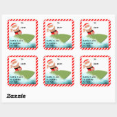 おもしろいクリスマスギフトタグ スクエアシール (シート)