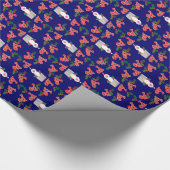 おもしろいクリスマスギフトラップ：サンタス、ホリー、ホー、ホー ラッピングペーパー (角)