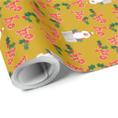 おもしろいクリスマスギフトラップ：サンタス、ホリー、ホー、ホー ラッピングペーパー (ロールコーナー)