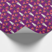 おもしろいクリスマスギフトラップ:サンタス、ホリー、ホー、ホー ラッピングペーパー (角)