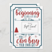 おもしろいクリスマスギフト券ホルダー (正面/裏面)