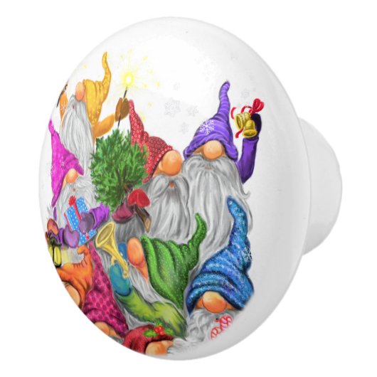 おもしろいクリスマスギフト幸せ格言セラミックノブ セラミックノブ (右)