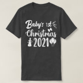 おもしろいクリスマスギフトBabys初めてのクリスマス2021 Tシャツ (デザイン正面)