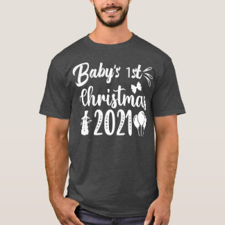 おもしろいクリスマスギフトBabys初めてのクリスマス2021 Tシャツ