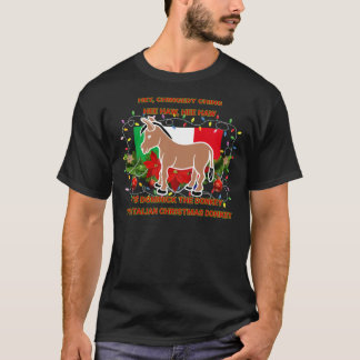 おもしろいクリスマスギフトDominick Theクリスイタリアンマ Tシャツ
