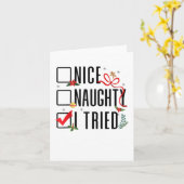 おもしろいクリスマスギフトSanta List Niceいけな I Tr カード (黄色い花)