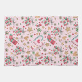 おもしろいクリスマスクッキーとお菓子   キッチンタオル (横)