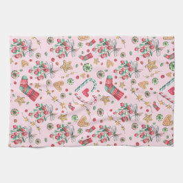 おもしろいクリスマスクッキーとお菓子   キッチンタオル