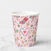 おもしろいクリスマスクッキーとお菓子      紙コップ (正面)