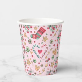 おもしろいクリスマスクッキーとお菓子      紙コップ