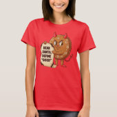 おもしろいクリスマスクッキーのキャラクター Tシャツ (正面)