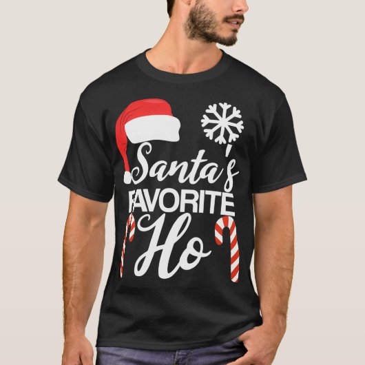 おもしろいクリスマスクラウス家族パジャマサンタのお気に入り Tシャツ (正面)