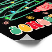 おもしろいクリスマスクリスマスバイブソノグラフ超音波検査 ポスター (角)