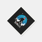 おもしろいクリスマスクリスマスビグフット信じサスカッチ スタンダードカクテルナプキン (角)