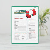 おもしろいクリスマスゲーム秘密サンタアンケート シーズンカード (スタンド正面)