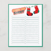 おもしろいクリスマスゲーム秘密サンタサインアップシート (正面)