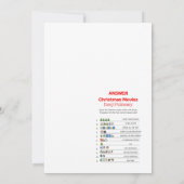 おもしろいクリスマスゲーム – 編集不可 –  招待状 (裏面)