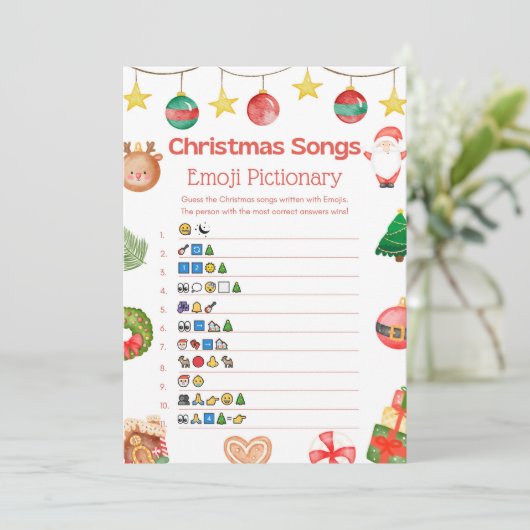 おもしろいクリスマスゲーム – 編集不可 –  招待状 (スタンド正面)