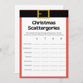 おもしろいクリスマスゲーム – 編集不可 –  招待状 (正面/裏面)