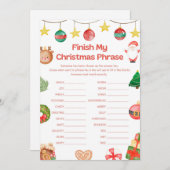 おもしろいクリスマスゲーム – 編集不可 –  招待状 (正面/裏面)