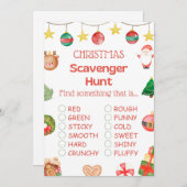 おもしろいクリスマスゲーム – 編集不可 –  招待状 (正面/裏面)