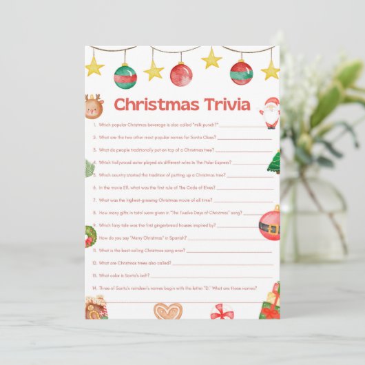 おもしろいクリスマスゲーム – 編集不可 –  招待状 (スタンド正面)