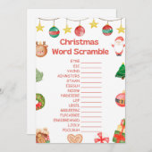 おもしろいクリスマスゲーム – 編集不可 –  招待状 (正面/裏面)