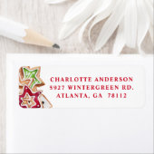 おもしろいクリスマスコッキーズホリデー差出人住所 ラベル (インサイチュ)