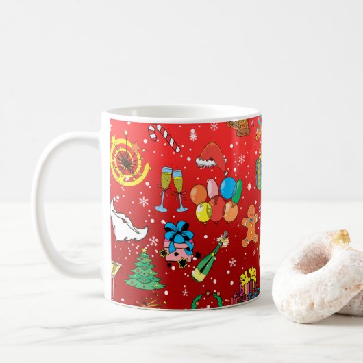 おもしろいクリスマスコーヒーマグ コーヒーマグカップ (ドーナツ)